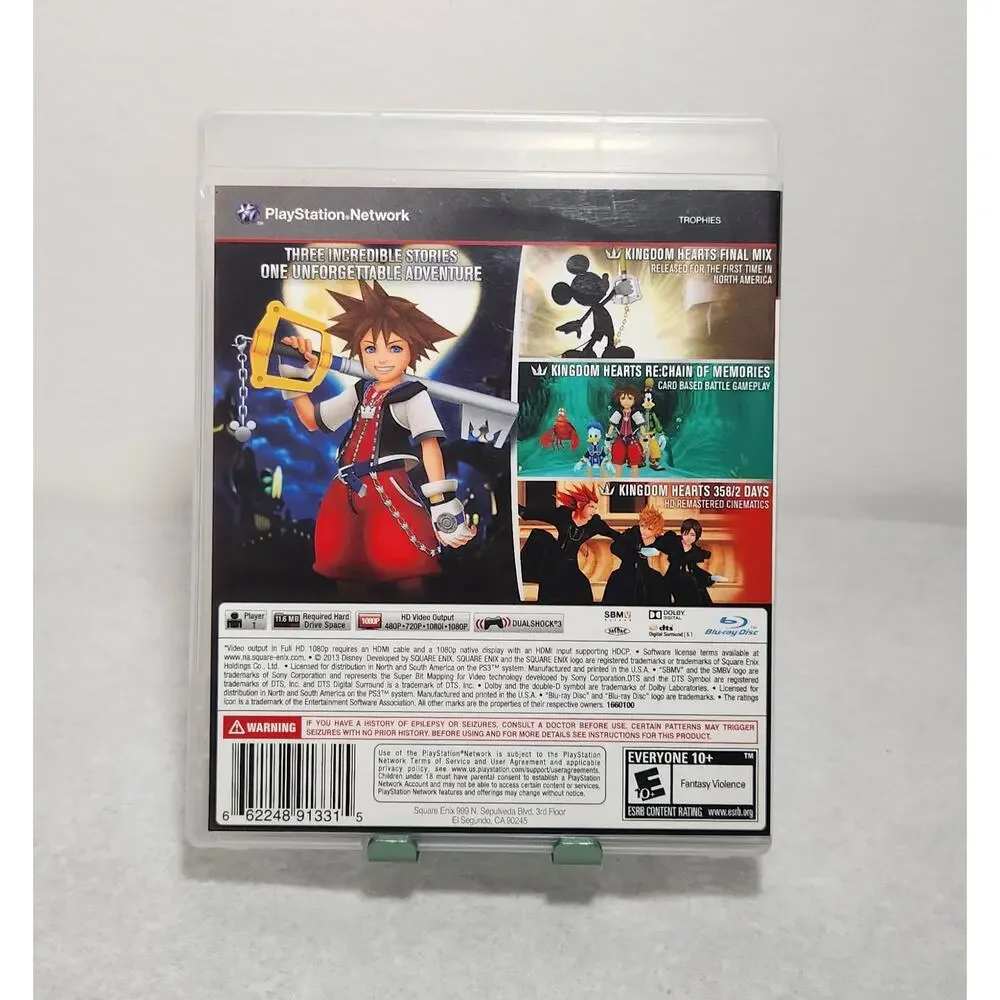 Disney Kingdom Of Hearts HD 1.5 Remix Sony PlayStation 3 CIB 2013 Pre-owned